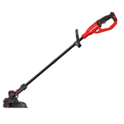 Craftsman cordless string trimmer CMCST901B, red and black, side angle on white background