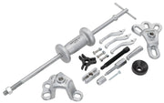 Photo of Craftsman slide hammer puller set model CMMT14140, assorted metal components and attachments on white background.