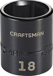 3 eighths inch 18 millimeter metric impact shallow socket.