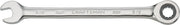 Craftsman CMMT42561 ratcheting combination wrench, silver, front angle, 3/8 inch size.