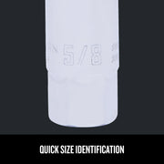 Photo of Craftsman socket with clear engraved 5/8 inch size marking, SKU CMMT43324, graphics category.