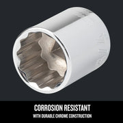 CRAFTSMAN socket CMMT44337 with chrome finish, photographed at an angle on a dark background, graphics category