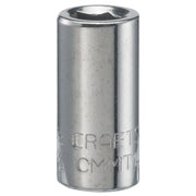 Photo of Craftsman socket CMMT44955, chrome finish, tool category, front angle on white background.