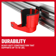 CRAFTSMAN CMST82823VT red and black cup holder accessory for track wall, angled view on white background.