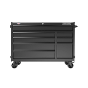 Front angle photo of Craftsman black rolling tool chest with drawers CMST98262BK.