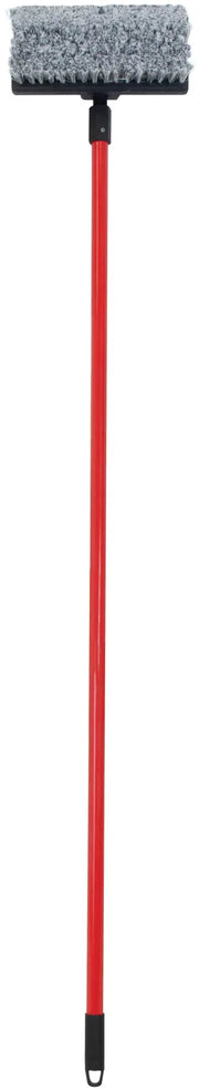 Craftsman cleaning brush with red handle, gray bristles, SKU CMXMLBA7210A, front angle, white background.