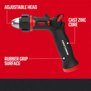 Photo of Craftsman hand tool CMXMWBB16636, side angle, with adjustable head, cast zinc core, and rubber grip surface.